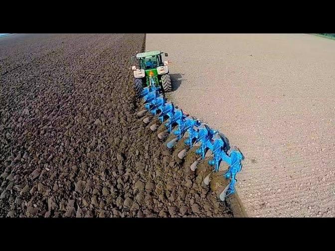 Ploughing W John Deere 8360R 9 Furrow Lemken Diamant 12 ERF B V