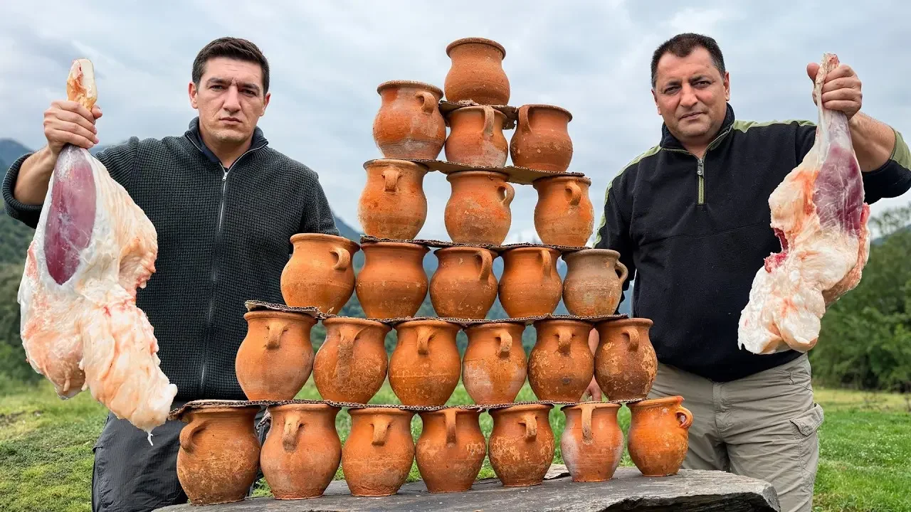 I Baked Lamb Meat In Old Clay Pots! Ancient Hermit Recipe