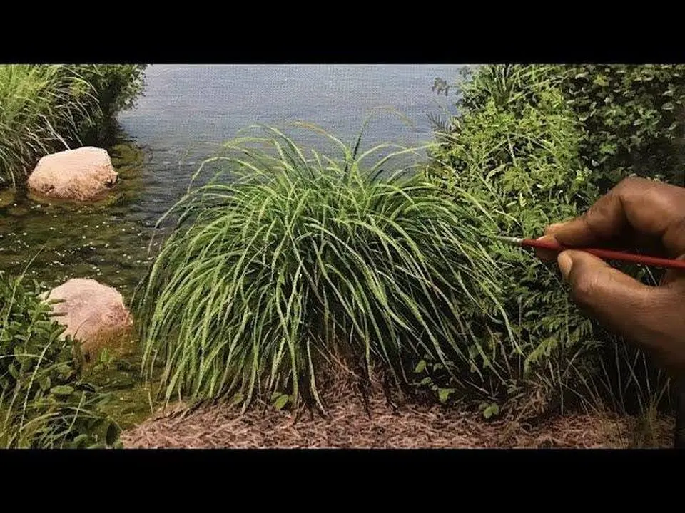 如何用壓克力畫出詳細的風景前景