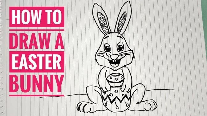 How to draw a easter bunny 🐰