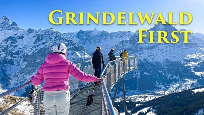 Grindelwald First, Switzerland 4K – Top of Adventure, Stunning Views of the Swiss Alps, Travel 