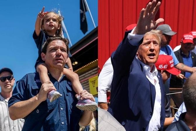 Trump Flies Into Iowa Fair to Scramble DeSantis 2024 Campaign