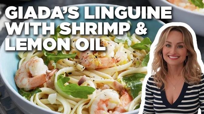Giada De Laurentiis' Linguine with Shrimp and Lemon Oil | Everyday Italian | Food Network