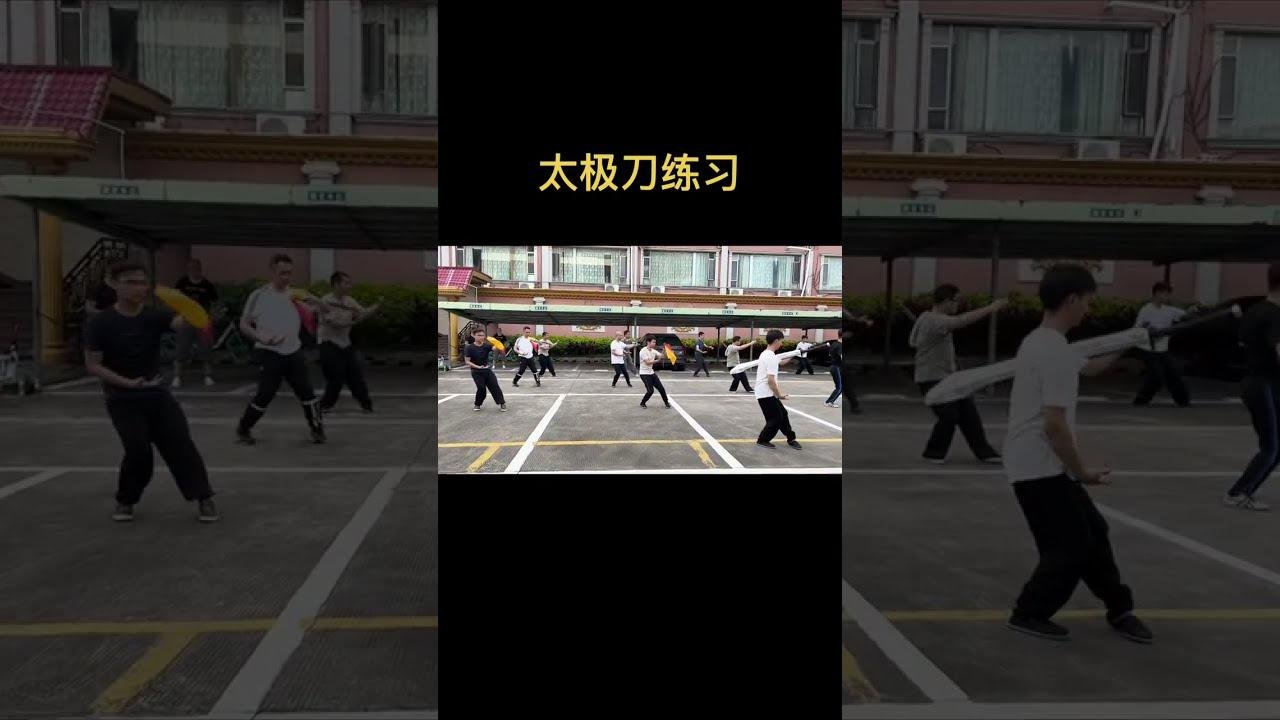 太极刀练习。 Shorts Chinese know kung fu (中国人会功夫) Gan Jing World