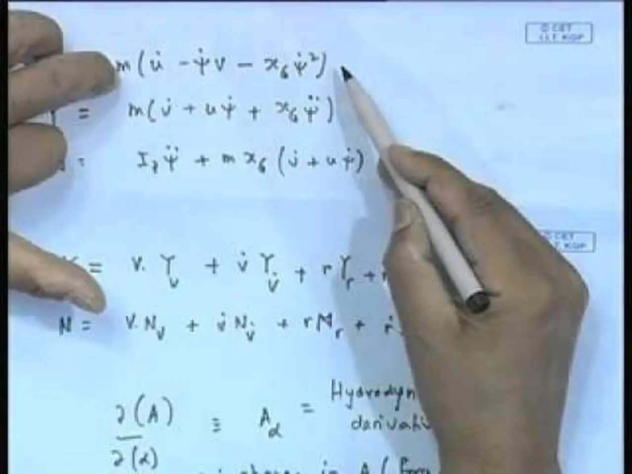 Mod-01 Lec-25 Dynamic Equations of Motion - II