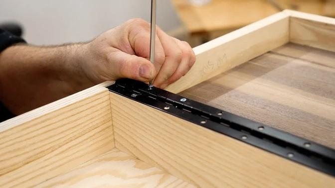 How To Install and Adjust A Piano Hinge - Woodworkers Toolbox Detail Video