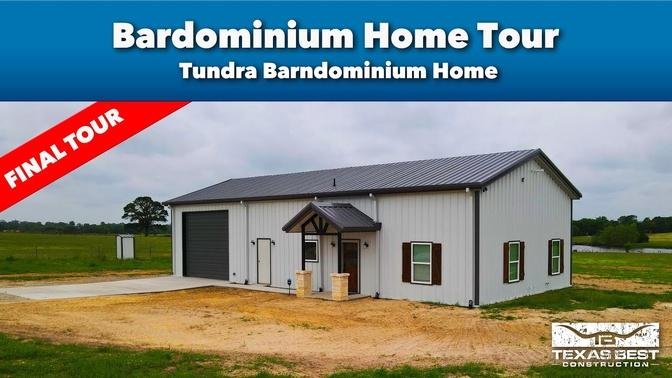 Tundra BARNDOMINIUM HOME FINISHED WALKTHROUGH TOUR Texas Best Construction