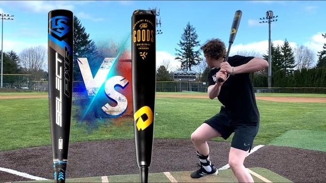THE GOODS vs SELECT PWR - WHICH IS BETTER Power Hitter Hybrid Showdown - BBCOR Baseball Bat Review