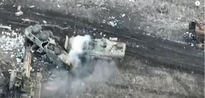 Russian forces hit by Ukrainian artillery near Vuhledar in Donetsk