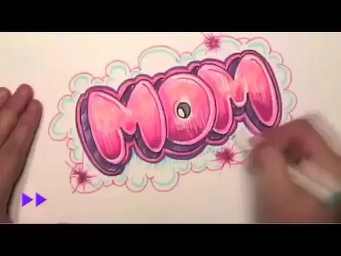 graffiti bubble letters m
