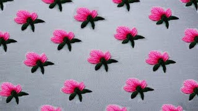 all over embroidery design for dress-22, hand embroidery flower, satin stitch