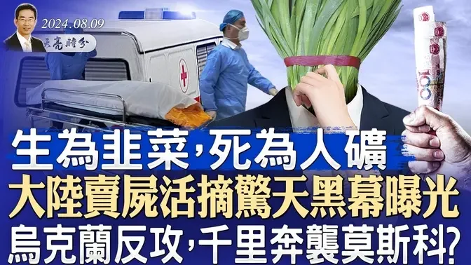 生为韭菜，死为人矿，大陆卖尸活摘惊天黑幕曝光；普京傻眼，乌克兰反攻，千里奔袭莫斯科？（政论天下第1377集 20240809）天亮时分