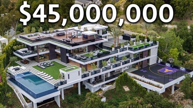 Inside a $45,000,000 Los Angeles Mega Mansion Full of Entertainment Spaces