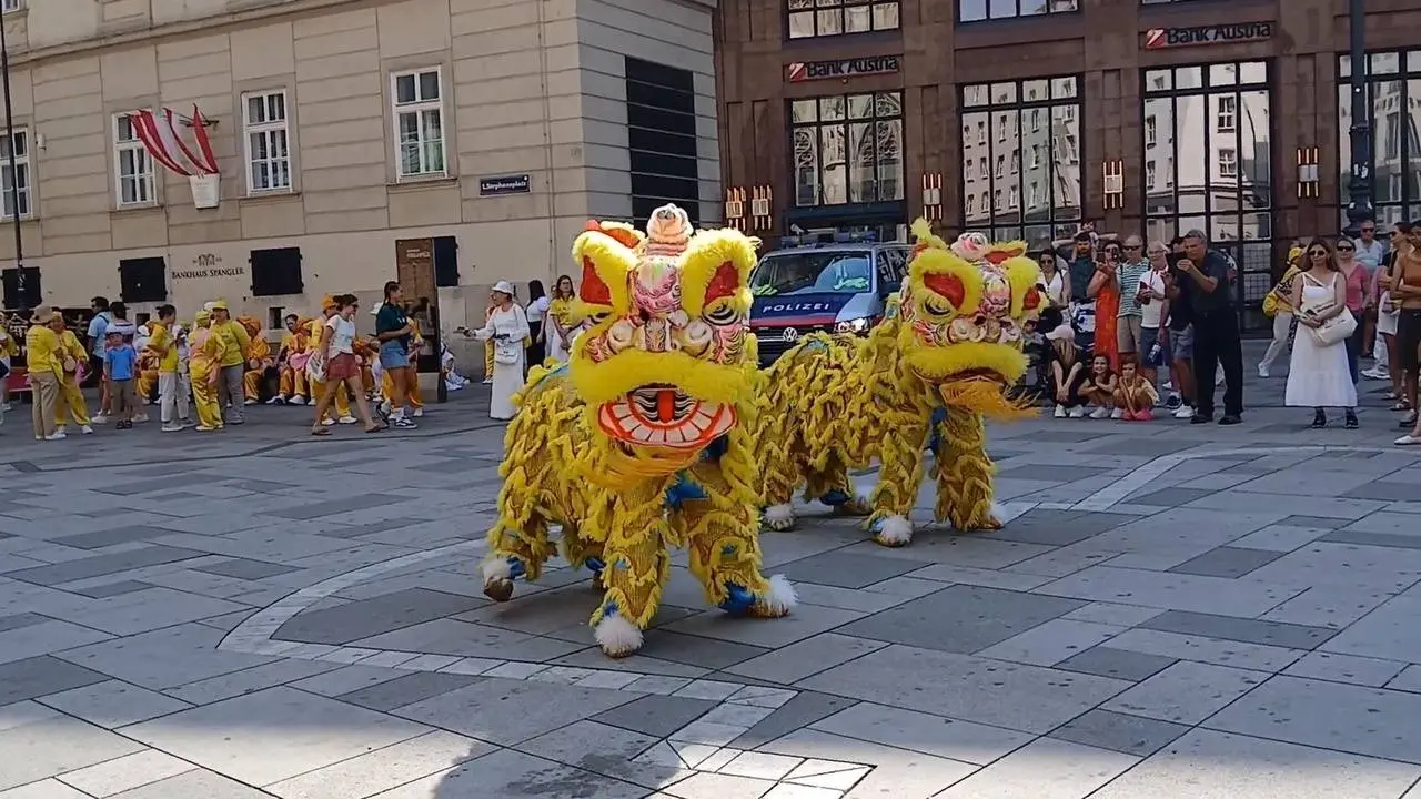 #wienliebe #Stephansplatz #歐洲旅遊 #傳統文化 #舞獅
