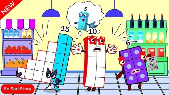 Oh No !! NB 5 Got Lost | Numberblocks Fanmade Coloring Story