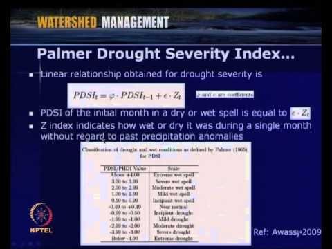 Mod-09 Lec-36 Drought Analysis