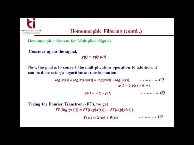 Lecture 361 Homomorphic Filtering