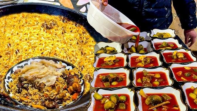 PILAF IN TASHKENT _ Popular Street Food in Uzbekistan _ Uzbek food.