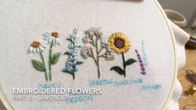 Embroidered Flowers - Part 5 - Lavender