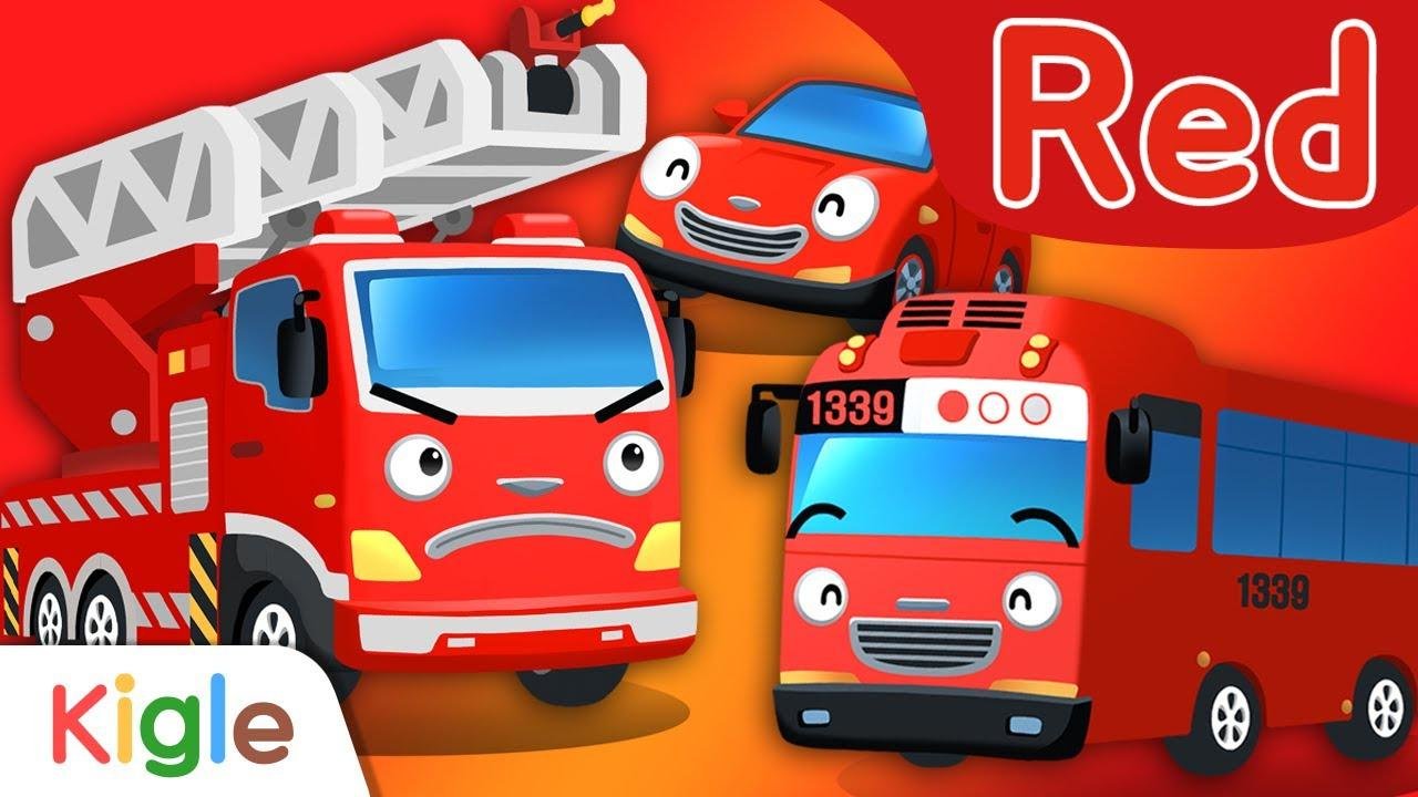 Permainan Warna Merah | Mobil Anak anak | Truk Pemadam Kebakaran | Kigle TV Indonesia