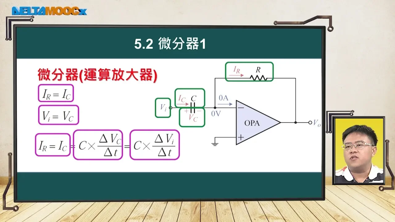 高中电子学_运算放大器_5. 微分器与积分器_5.2 微分器 1_支裕文