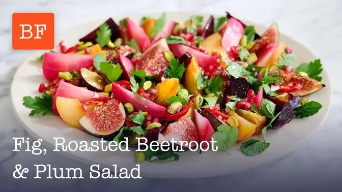 Fig, Roasted Beetroot & Plum Salad | Easy Salad Recipe | Building Feasts