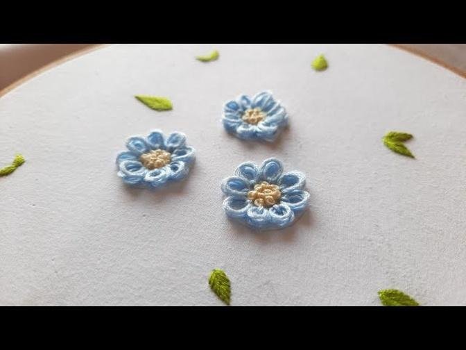 Flower embroidery | How to embroider flowers | 3D embroidery