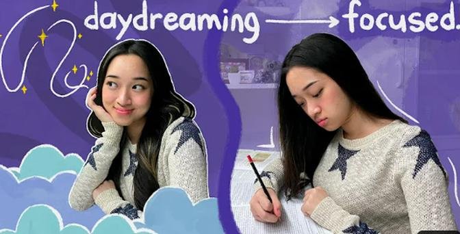 how to STAY FOCUSED while STUDYING and STOP DAYDREAMING🌙🌟