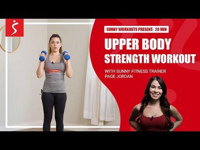 Upper Body Dumbbell Strength Workout For Beginners   20 Minutes