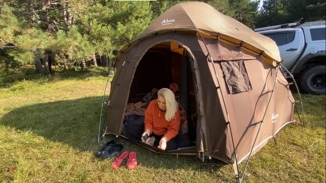  Fox Visit to Our Tent _ Our New Camping Adventure.