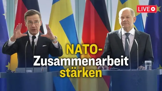 Pressekonferenz vom Bundeskanzler und schwedischen Ministerpräsidenten Kristersson