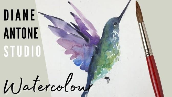 How to Paint a Watercolour Hummingbird | Natural World Painting Tutorial with Diane Antone