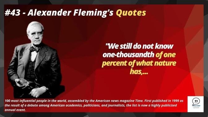 Inspiring Quotes By Alexander Fleming