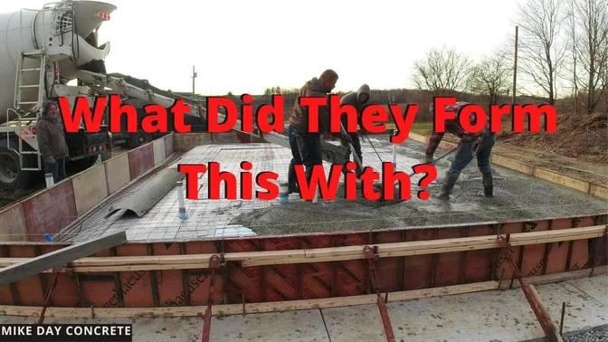 Pouring A Concrete Slab Using Wall Forms. (Small House Slab)