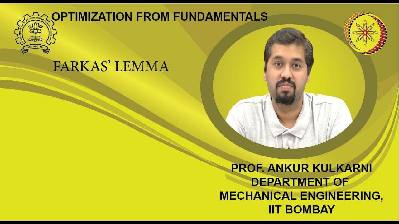 Lecture 13A: Farkas' lemma