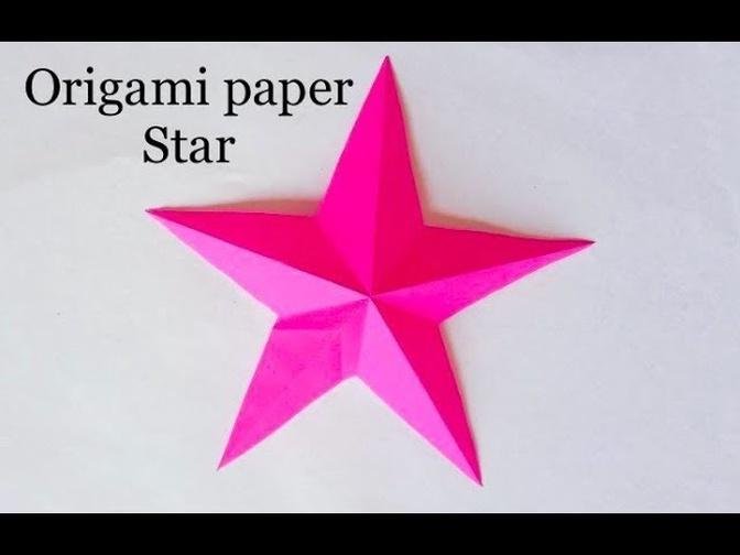 Origami Christmas star making at home _ DIY Paper Craft Ideas for Christmas Decoration