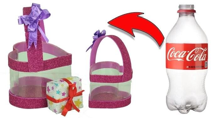 DIY Gift Box (Easy) - Waste Material Craft Ideas - Plastic Bottle Craft Ideas