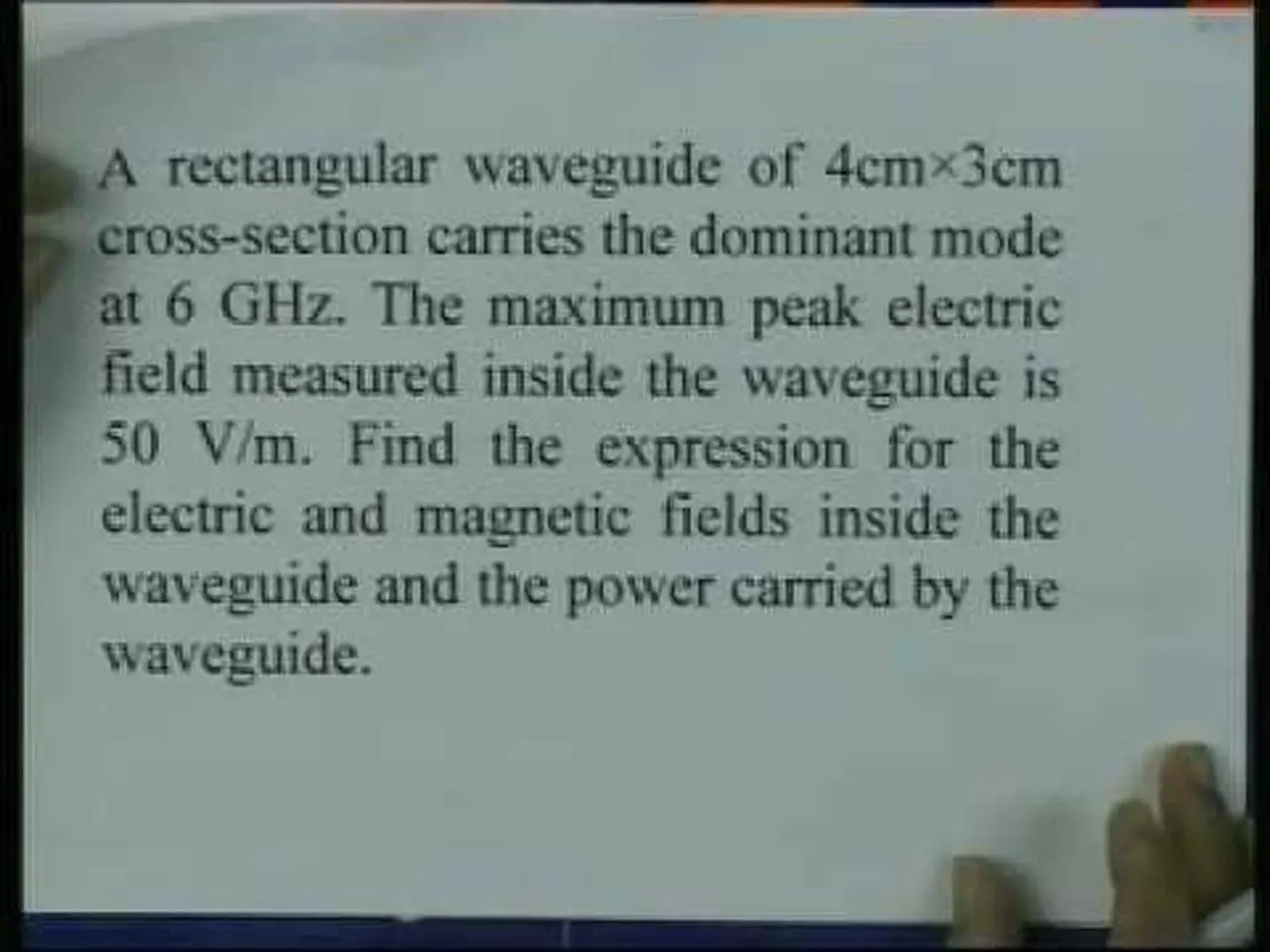 Problems on waveguides