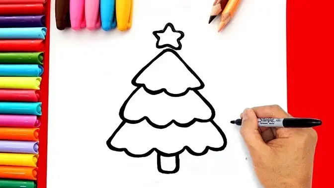 Hãy thử vẽ một cây thông Noel đơn giản để tạo ra không khí lễ hội ấm áp. Bạn sẽ không tin được rằng chỉ trong vài bước đơn giản, cây thông của bạn sẽ trở nên sống động và rực rỡ như một tác phẩm nghệ thuật thực thụ.