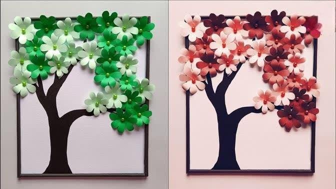 Tree Paper Wall Hanging || Paper Craft || DIY Wall Hanging || Room Decor Craft