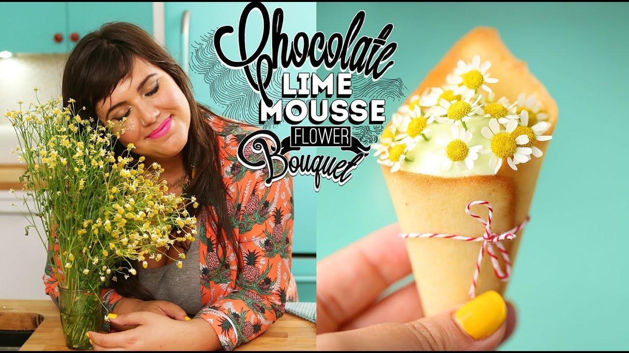 SILKY LIME MOUSSE - HOW TO MAKE EDIBLE FLOWER BOUQUET