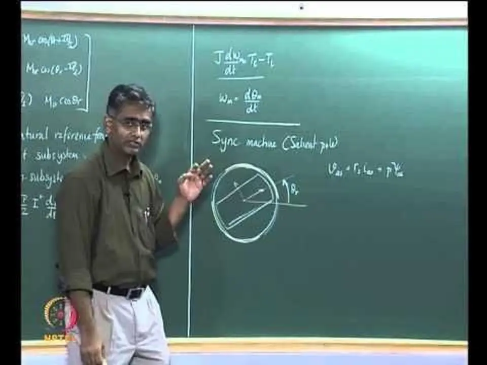 Mod-01 Lec-18 Dynamic Equations of Salient Pole Synchronous Machine
