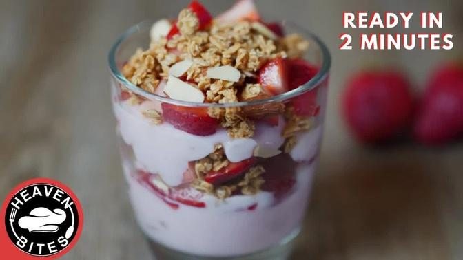 Delicious Snack Ready in 2 Minutes - Strawberry Parfait