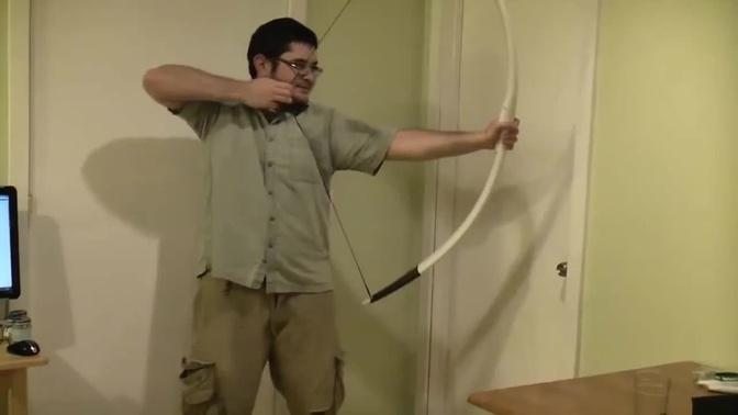 How to Make an 80 Pound Longbow With PVC Pipe Part 2 Plus Humor