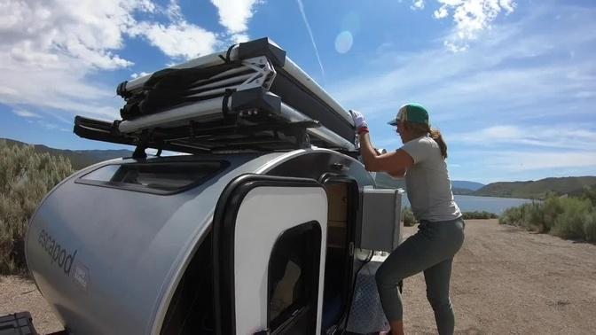 Rooftop Tent Stowing Away
