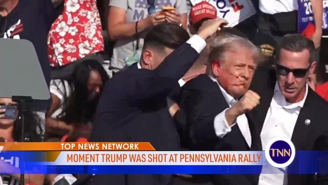 Moment Trump Was Shot at Pennsylvania Rally