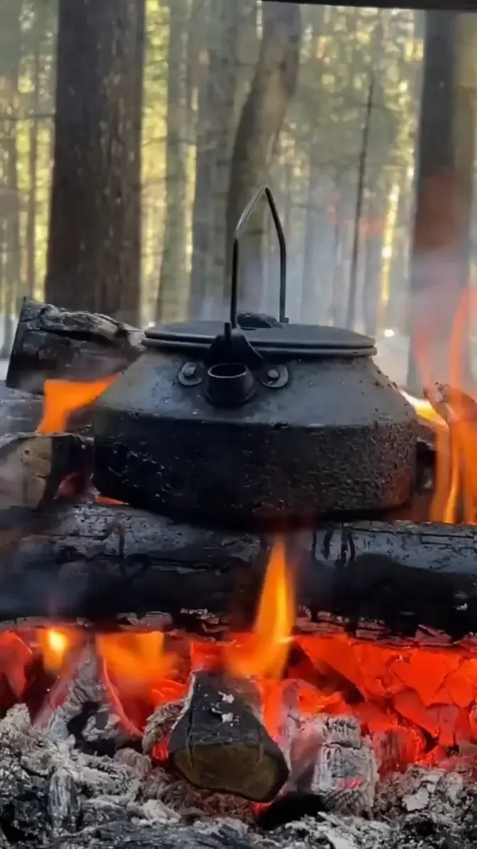 Birch Bowl Carving. Winter Laavu camping