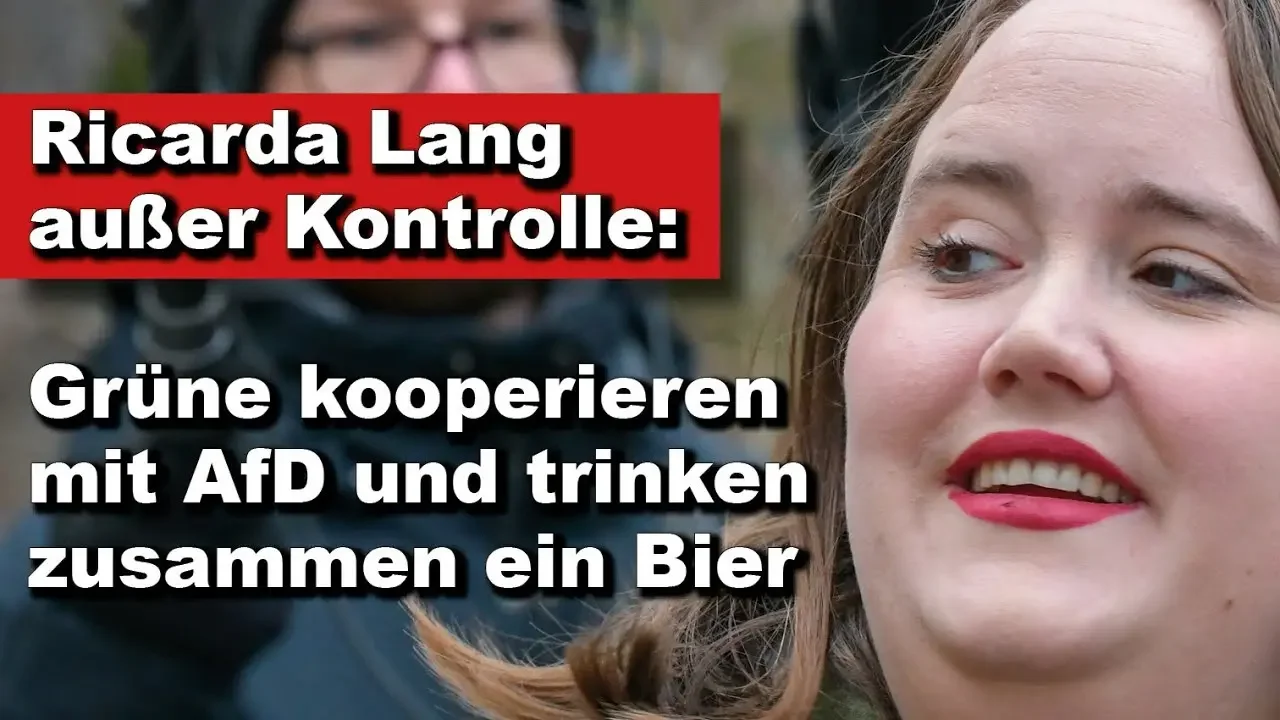 Ricarda Lang außer Kontrolle: Grüne kooperieren mit AfD und trinken zusammen ein Bier (Wochenstart)