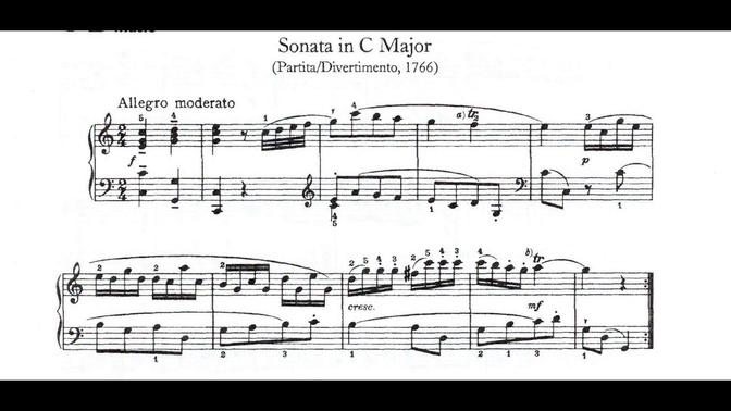 Franz Joseph Haydn Piano Sonata No 7 in C Major.