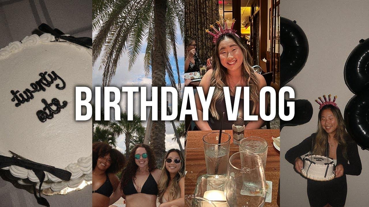 28th birthday vlog! pool party, dinner, cookout, shopping for the celine triomphe sunglasses + more!